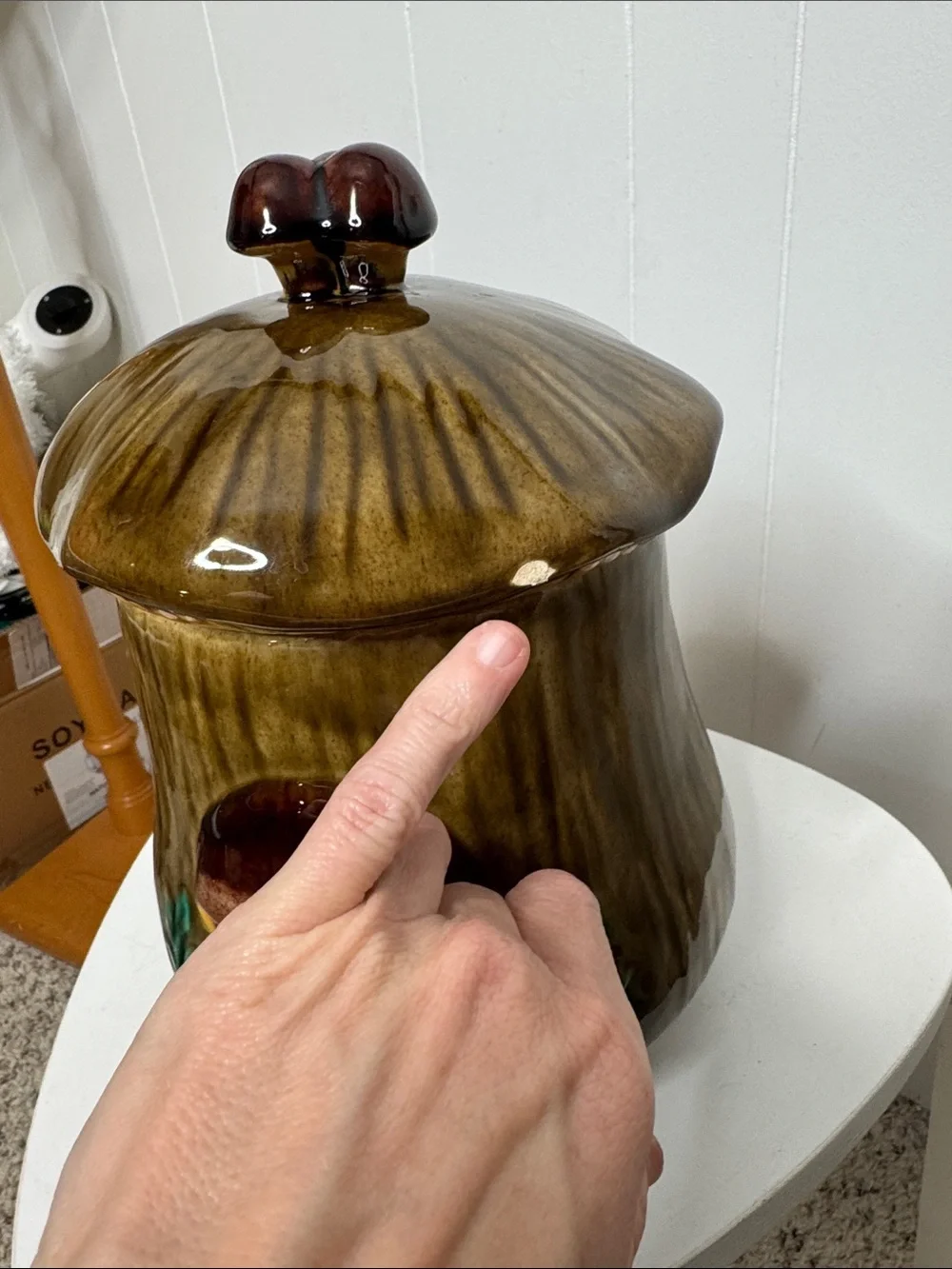 Vintage Arnels ceramic mushroom cookie jar